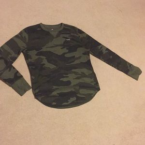 Hollister Camouflage Color Long John Fabric Shirt